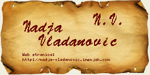 Nadja Vladanović vizit kartica